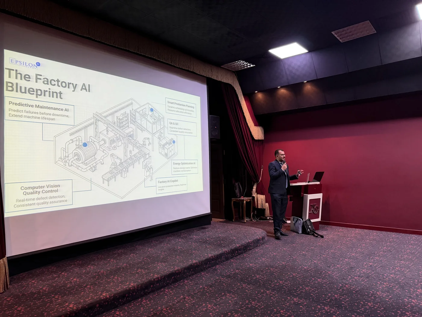Arab International Optronics &mdash; Factory AI Blueprint presentation.